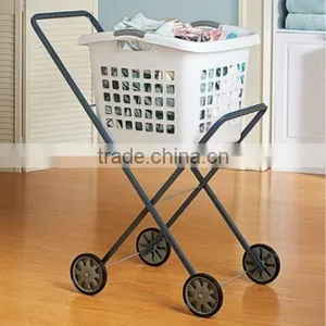 Laundry Clothes Basket Trolley Removable Basket Laundry On Wheels Cart thumbnail-6