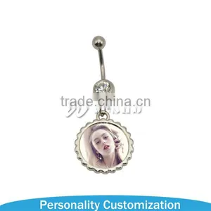 Cheap Unique Cute Sublimation Hypoallergenic Nickel Free Pregnancy Dangle Hanging Belly Button Rings thumbnail-1