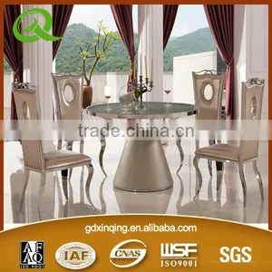 TH371 Hot Sale Home Furniture Round Tempered Glass Dining Table thumbnail-5