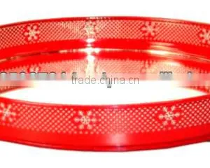 Red Metal Mirror Tray For Your Decoration Needs thumbnail-1