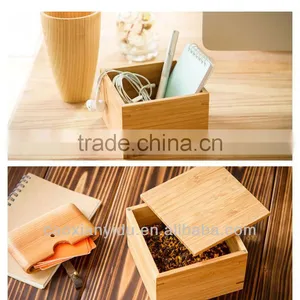 Samll Natural Bamboo Gift Box For Tea Storge Box Hot Sell New Arrive thumbnail-1