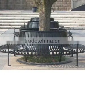 Arlau Galvanized Steel Park Round Tree Bench thumbnail-5