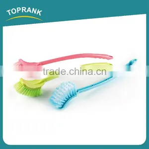 Toprank Trade Assurance Long Handle Plastic Flush Toilet Brush For Toilet Cleaning With Square Brush Head thumbnail-1