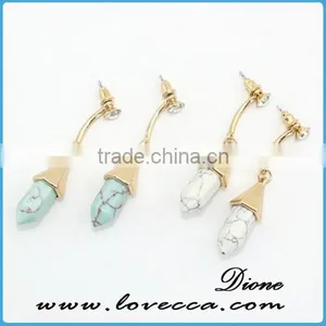 Vintage Earring Stud Irregular Turquoise Earrings for Woman Fashion thumbnail-1