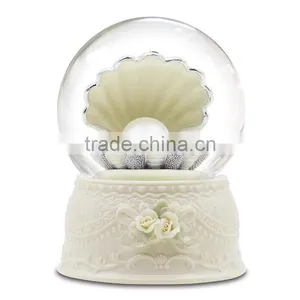 Snowglobes for Birthday Present Pearl in Oyster Shell Gift Snow Globes thumbnail-4
