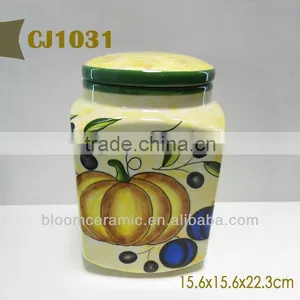 Decorative Ceramic Sealed Food Canister thumbnail-1