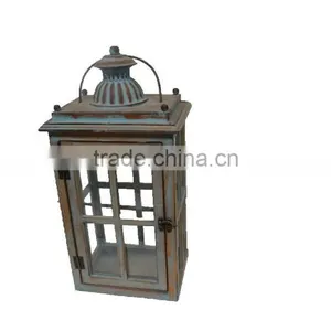 Minhou Handmade Rustic Wooden Candle Lantern thumbnail-1