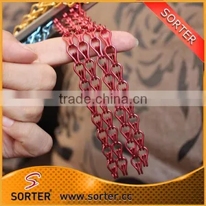 Anodized Red Color Aluminum Double Hook Link Jack Chains thumbnail-1