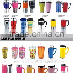 NBRSC Double Wall Plastic 350ml Advertising Cup Promotion Thermos Tumbler With Paper Insert thumbnail-5