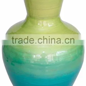 Spun Bamboo Vases, Decorative Flower Vases With Lacquer Finish thumbnail-6