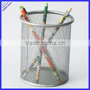 117mm Diameter Desktop Big Size Metal Mesh Pen Pencil Pots thumbnail-1