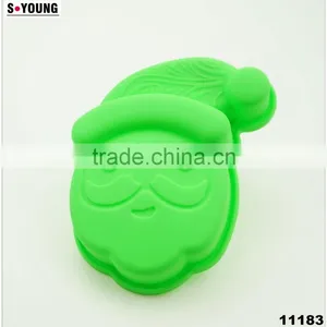 11183 High Quantity Eco-friendly Santa Claus Shape Silicone Chocolate Mould,soap Mold,diy Cake Mould thumbnail-1