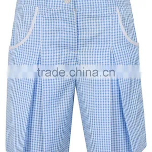 Girls School Gingham Culottes School Shorts thumbnail-1