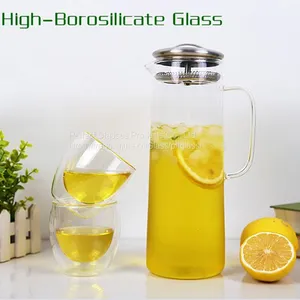 Water Bottle Wholesale Glass Bottle Wholesale Water Jug Glass Decanter Glass Bottle for Kitchen Resturant and Hotel thumbnail-2
