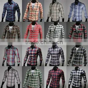 Mens Plaids/checks Classic Shirts 16 Colors Stock Hot Sale Man Shirts thumbnail-1