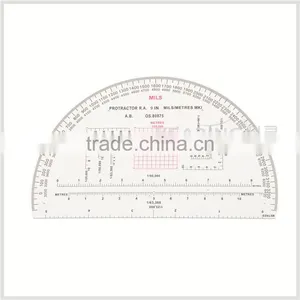 Kearing Brand Manufacture 9" Inches Half Moon Military Protractor /military Round Protractor for Pinpoint Mapwork #KMP-3 thumbnail-1