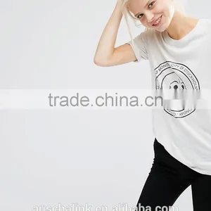 Lady Custom Cheap Fashion Skull Logo t Shirt Made in China thumbnail-3
