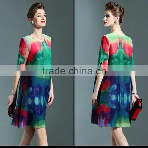 Fancy Wash Printed Women Camo Draped Dresses thumbnail-5