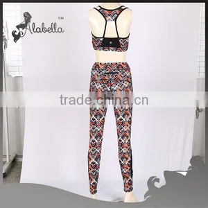 Wholesaleyoga Sets Sports Bra and Leggings With Digital Printing thumbnail-5
