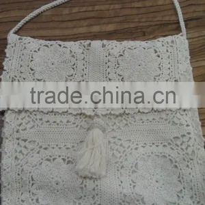 New Original Design Crochet Handmade Pattern Beach Felt Bag Square Shoulder Bag thumbnail-3