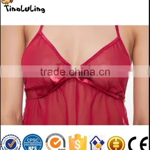 Women Sexy Wholesale Extreme Hot Sexy Red Babydoll Lingerie thumbnail-3