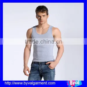 Oem Men Plain Dyed Dry Fit Sleeveless Fitness Shirt thumbnail-5
