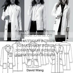 Hospital Uniforms Wholesale White Women Lab Coat Nurse Uniform thumbnail-1