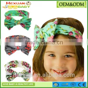 Kids Girls Bow Hairband Turban Knot Rabbit Ear Headband Cotton Headwear thumbnail-1