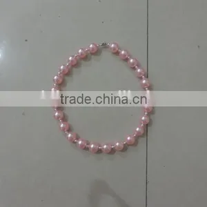 Baby Girl Summer Necklaces Round Pearl Jewelry Pink Kids Clothing Decor 2016 Wholesale Children Clothes Decor thumbnail-4