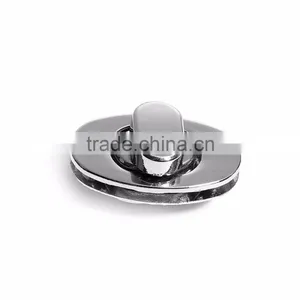 Zinc Based Alloy Purse Twist Turn Lock Silver Tone 37mm(1 4/8") x 22mm( 7/8"), 1 Set thumbnail-3