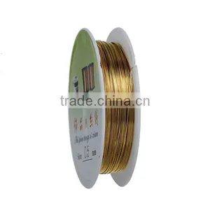 Copper Beading Wire Thread Cord Round Gold Plated 0.5mm Dia. , 2 Rolls thumbnail-1
