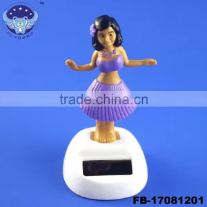 Hula Girl Solar Powered Dancing Figure Toy Promotional Solar Bobble Head Doll thumbnail-5