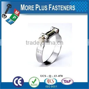 Made in Taiwan Stainless Steel Strong Stainless Steel Hose Clamps Flexible Hose Clamp European Style thumbnail-6