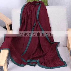 2017 New Women Hijab Fashion Large Size Cotton Scarf Spring Summer Pure Color Scarves Shawl thumbnail-3
