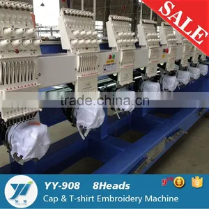 YY- 908 8heads Cap and T-shirt Embroidery Machine thumbnail-1