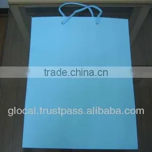 Pastel Color Shopping Paper Bag Big Size STOCKLOT LOW PRICE --- Blue --- Wholesale thumbnail-1
