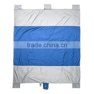 Strong Parachute Nylon. Includes Built In Sand Anchors & Pockets Sand Escape Compact Outdoor Beach Blanket / Picnic Blanket thumbnail-1