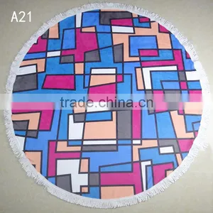 330g Cabbage Cattot Printed Round Beach Towel/jkr Bath Towel Table Towel Shawl Yoga Mat Beach Towels/ Round Beach Towels thumbnail-6
