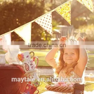 Durable 100% Cotton Fabric Flag Bunting Banner Wedding, Birthday, Party Decoration thumbnail-4