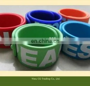CG-BR345 Perfect Promotional Gift Silicone Slap Bracelet Wristband thumbnail-1