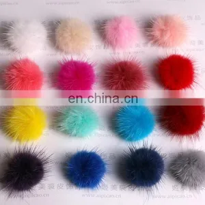Wholesale Fur Accessory For Iphone And Shoes, Cheap 3cm Genuine Mink Fur Ball Pom 18 Colors Available thumbnail-2