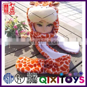 Hot Sale Personalized Christmas Ornaments Interesting Plush Animal Head Giraffe Hat Wholesale thumbnail-2
