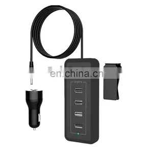4 Port Car Charger 46W 8A, Multi-function 4 Port USB Car Charger for Mobile Phone thumbnail-1