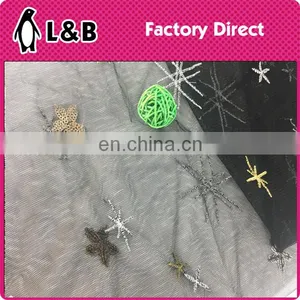 High Quality Popular Embroidery Polyester Mesh Fabric thumbnail-1
