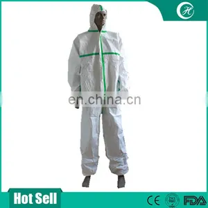 Waterproof Green Seal Strip Safety Disposable Coverall thumbnail-1