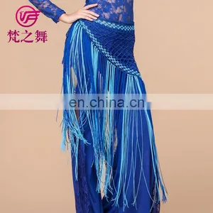 Tribal Long Tassel Multy Colors Belly Dance Hip Scarf Y-2038# thumbnail-5
