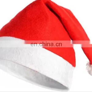 Beautiful Red Plush Christmas Hat/Plush Santa Hat/Plush Christmas Decoration thumbnail-3