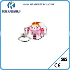 Fashion Clear Heart Plastic Key Ring for Sublimation thumbnail-1