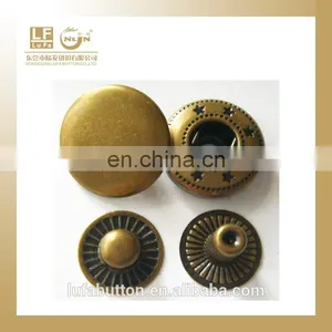 Antique Brass Spring Snap Button for Clothing thumbnail-1