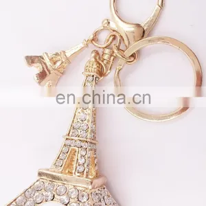 Metal Crystal Iron Tower Keychain Handbag Decoration Fashionable Delicate Gift thumbnail-5